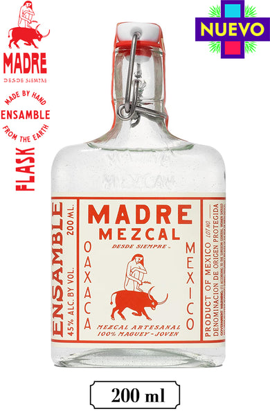 Meskalis Madre Mezcal Ensamble Espadin Cuishe Joven 200 ML Flask Tekilos Ambasada